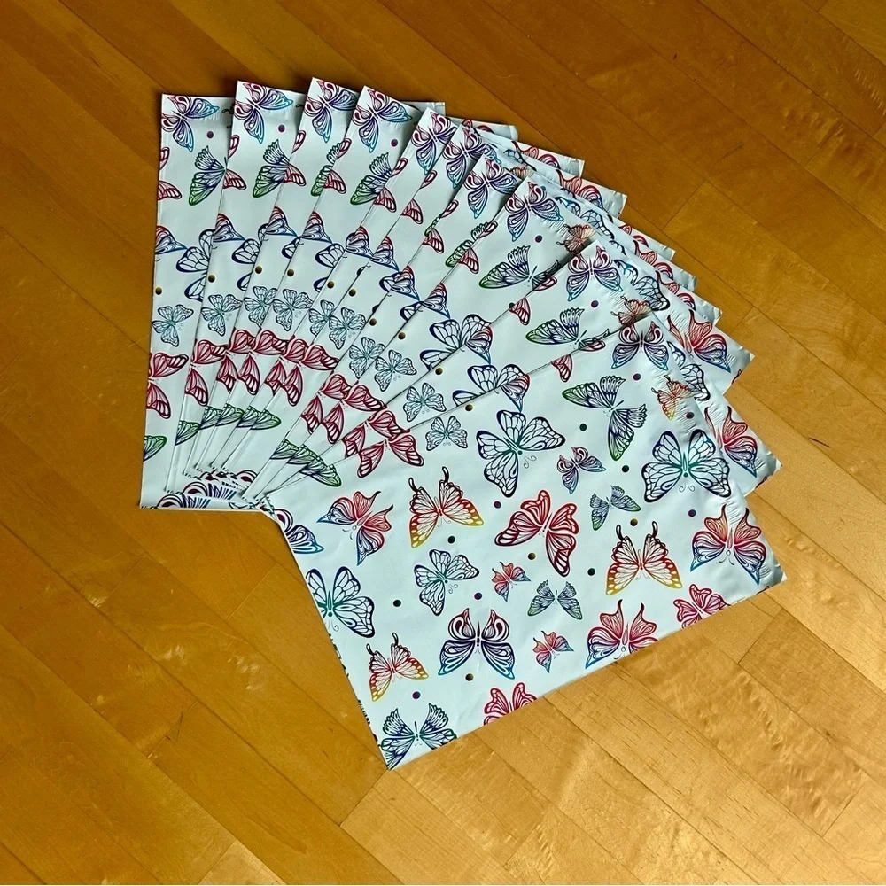 10 Count - 10x13 Polymailers (MULTICOLOR BUTTERFLIES)